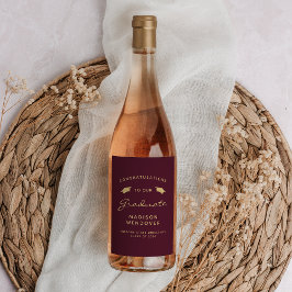 2024 ワインボトル ラベル 卒業おめでとう ゴールドスクリプト キャップ