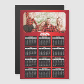 2024 – 写真の追加 – 赤いフォトマグネットカレンダー (正面/裏面)