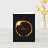 2024 太陽の Eclipseアメリカ総春4.08.2 カード (黄色い花)