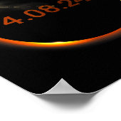 2024 太陽の Eclipseアメリカ総春4.08.2 ポスター (角)