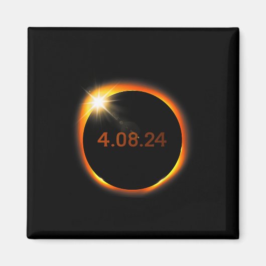 2024 太陽の Eclipseアメリカ総春4.08.2 マグネット (正面)