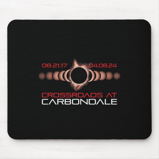 2024 太陽の Eclipse Carbondale Illinois マウスパッド (正面)