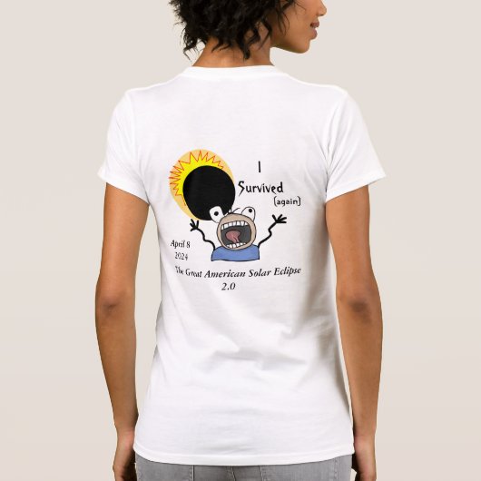 2024 太陽の Eclipse Survival Edition Tシャツ (裏面)