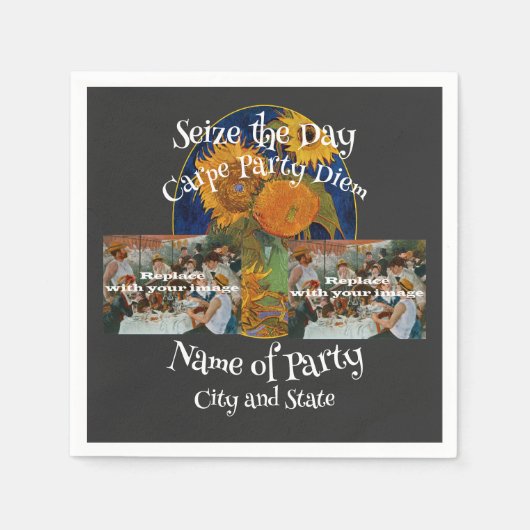 2024 家族誕生日パーティーTシャツ 同窓会 引退 スタンダードカクテルナプキン (正面)