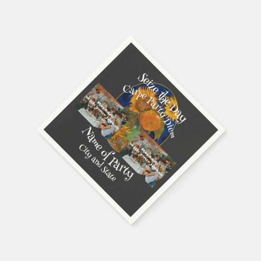 2024 家族誕生日パーティーTシャツ 同窓会 引退 スタンダードカクテルナプキン (角)