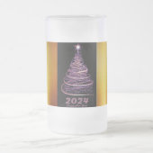 "2024:思い出すべき年 – 印刷されたマグカップ" フロストグラスビールジョッキ (中央)