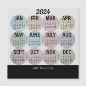 2024 – 月次カラフル磁石カレンダー (正面)