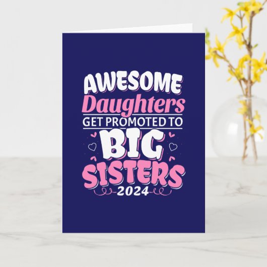 2024 素敵な娘がお姉さんに昇格 カード (黄色い花)