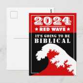 2024 赤い波 聖書のごとく ポストカード (正面/裏面)