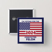 2024 選挙, トランプ 缶バッジ (正面&裏面)
