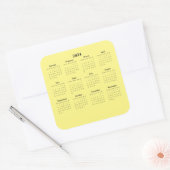 2024 12か月カレンダー正方形ステッカー スクエアシール (封筒)