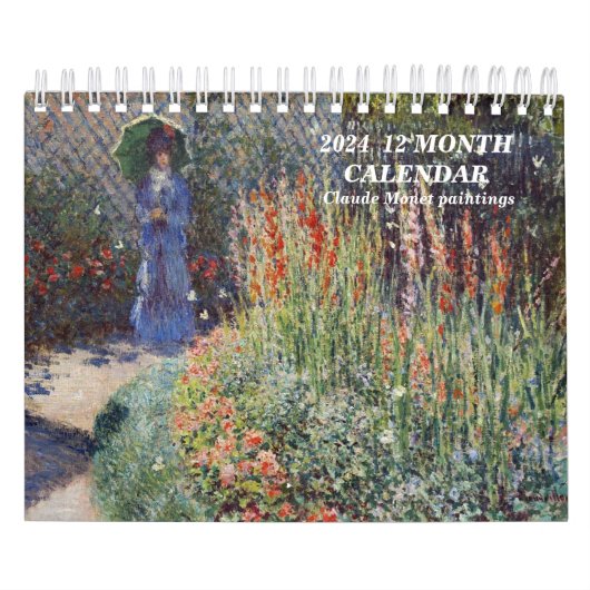 2024  12 MONTH CALENDAR Claude Monet paintings カレンダー (カバー)