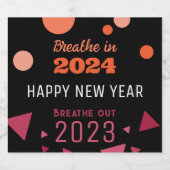 2024 2023年の新年に息づく年の色 スパークリングワインラベル (シングルラベル)