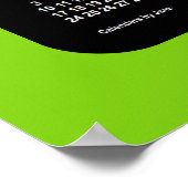 2024-2025イエローグリーンネオンスクールカレンダーbyヤンツ ポスター (角)