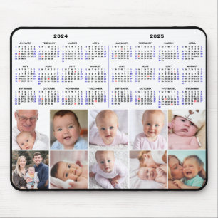 2024 - 2025カレンダーカスタム8 Photo Us Holidays マウスパッド