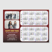 2024 2025カレンダー企業の2フォトレッド磁気 (正面)