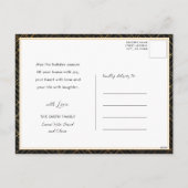 2024 2025カレンダー写真コラージブラックミニマリスト シーズンポストカード (裏面)