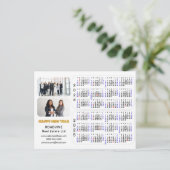 2024 2025カレンダー金ゴールドビジネス写真ミニマリスト シーズンポストカード (スタンド正面)