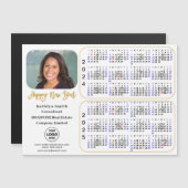 2024 2025カレンダー金ゴールド企業のフォト磁気 (正面/裏面)