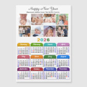 2024 2025カレンダー8フォトコラージュシンプル磁気 (正面)