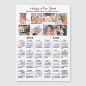 2024 2025カレンダー8フォトコラージュシンプル磁気 (正面)