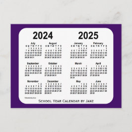 2024-2025パープルミニスクール年カレンダーby Janz ポストカード