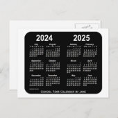 2024-2025ホワイトネオンスクールカレンダーbyヤンツ ポストカード (正面/裏面)