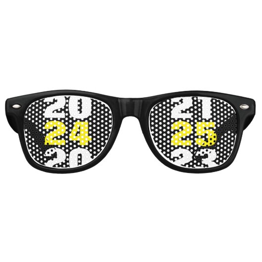 2024 2025年新年のイブパーティー用パーティーシェード レトロサングラス (正面)