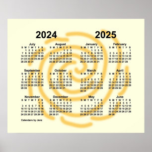 2024-2025年 陽気な日の学校カレンダー / Janz ポスター
