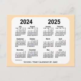 2024-2025 Janzによる小麦ミニスクールカレンダー ポストカード