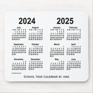 2024-2025 Janz著白い学校のカレンダー マウスパッド