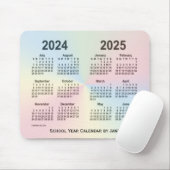 2024-2025 Rainbow Cloud School Calendar by Janz マウスパッド (マウス)