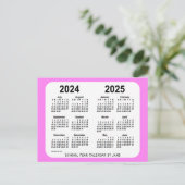 2024-2025 Violet Mini School Calendar by Janz ポストカード (スタンド正面)