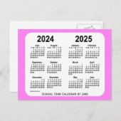 2024-2025 Violet Mini School Calendar by Janz ポストカード (正面/裏面)