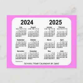 2024-2025 Violet Mini School Calendar by Janz ポストカード