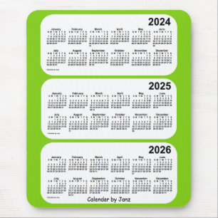 2024-2026イエローグリーン3年カレンダーby Janz マウスパッド