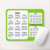 2024-2026イエローグリーン3年カレンダーby Janz マウスパッド (マウス)