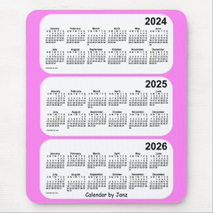 2024-2026バイオレットJanz著3年のカレンダー マウスパッド