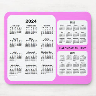 2024-2026バイオレットJanz著3年のカレンダー マウスパッド