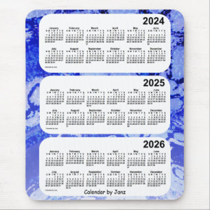 2024-2026青い銀河系Janz著3年のカレンダー マウスパッド