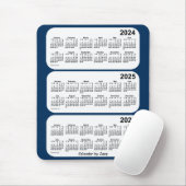2024-2026 Police Box Blue 3 Year Calendar by Janz マウスパッド (マウス)