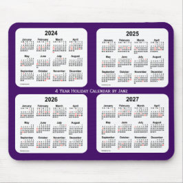 2024-2027パープルホリデーカレンダーby Janz マウスパッド