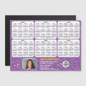 2024 - 2029カレンダビジネスロゴパープルマグネティック (正面/裏面)