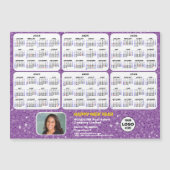 2024 - 2029カレンダビジネスロゴパープルマグネティック (正面)