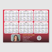 2024-2029カレンダーマグネットビジネスロゴ写真RED (正面)