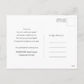 2024 - 2029カレンダーモダン金ゴールドグリッター業務 シーズンポストカード (裏面)