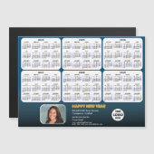 2024-2029カレンダー企業のフォトブルー磁気 (正面/裏面)