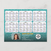 2024 - 2029 6年カレンモダンダブルー企業の シーズンポストカード (正面)