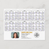 2024 - 2029 6年間カレンダーモダン業務写真 シーズンポストカード (正面)