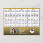 2024 - 2029 6年間カレンダーモダン金ゴールド企業の シーズンポストカード (正面)